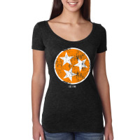 Tennessee Shirt State Flag Orange & White Vintage Est. 1796 Women's Triblend Scoop T-shirt | Artistshot