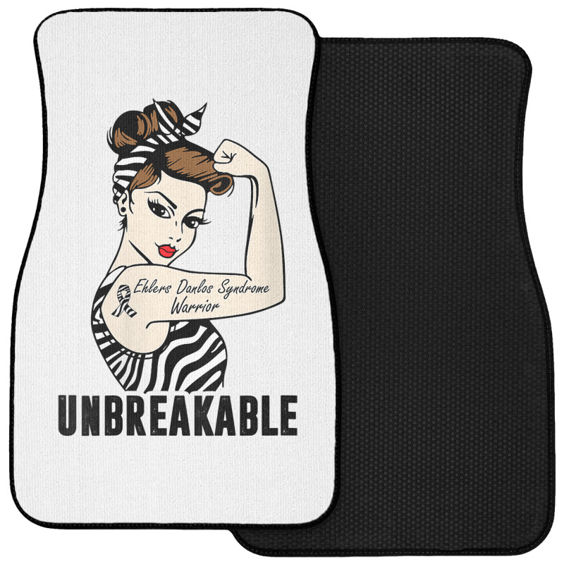 Womens Ehlers Danlos Syndrome Warrior Unbreakable Strong Woman V Neck Front Car Mat | Artistshot