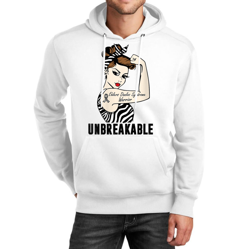 Womens Ehlers Danlos Syndrome Warrior Unbreakable Strong Woman V Neck Unisex Hoodie | Artistshot