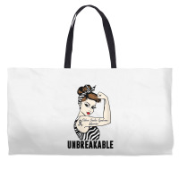 Womens Ehlers Danlos Syndrome Warrior Unbreakable Strong Woman V Neck Weekender Totes | Artistshot