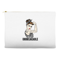 Womens Ehlers Danlos Syndrome Warrior Unbreakable Strong Woman V Neck Accessory Pouches | Artistshot