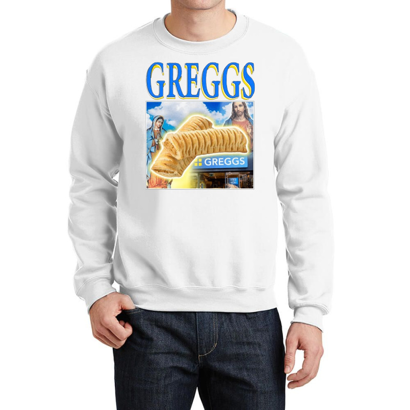 Greggs Sausage Roll, The Greggs Sausage Roll, Greggs Sausage Rolls, Gr Crewneck Sweatshirt by SHOPPERTHIT | Artistshot