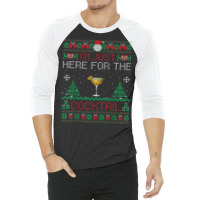 Sidecar Cocktail Christmas Sweater Sidecar Ugly Xmas 3/4 Sleeve Shirt | Artistshot