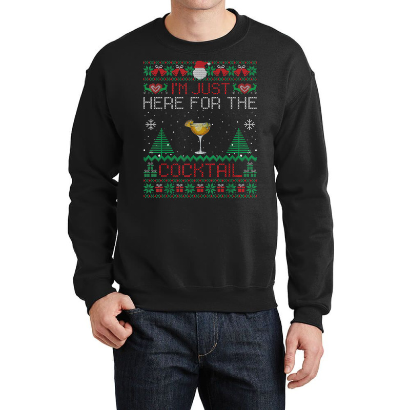 Sidecar Cocktail Christmas Sweater Sidecar Ugly Xmas Crewneck Sweatshirt by Queenie | Artistshot