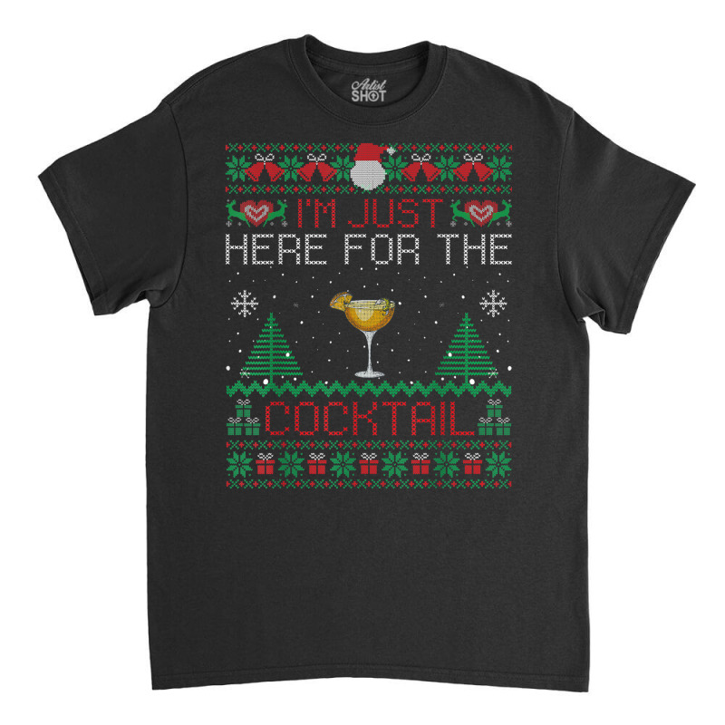 Sidecar Cocktail Christmas Sweater Sidecar Ugly Xmas Classic T-shirt by Queenie | Artistshot