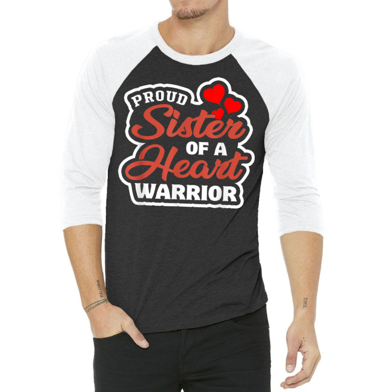 Woman Injury Mother Girl Patient Heart Warrior Chd Awareness 3/4 Sleeve Shirt | Artistshot