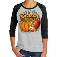 Tis The Season Leopard Pumpkin Football Autumn Thanksgiving Youth 3/4 Sleeve | Artistshot