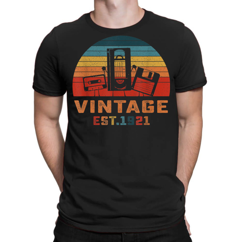 Vintage Est 1921 Cassette Tape Floppy Disk 101th Birthday T-shirt | Artistshot