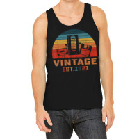 Vintage Est 1921 Cassette Tape Floppy Disk 101th Birthday Tank Top | Artistshot