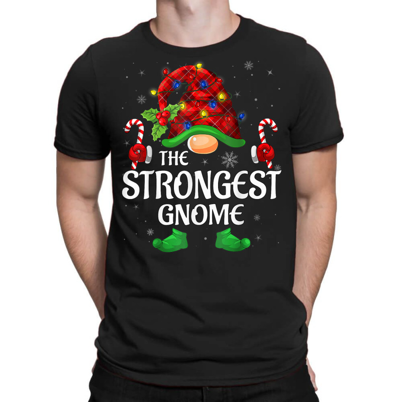 Strongest Gnome Buffalo Red Plaid Matching Family Christmas T-shirt | Artistshot