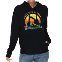 See You Later Excavator Retro Boy Kids Lightweight Hoodie | Artistshot