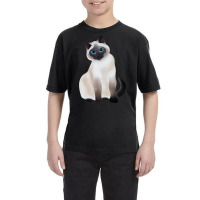 Siamese Cat With Blue Eyes Youth Tee | Artistshot