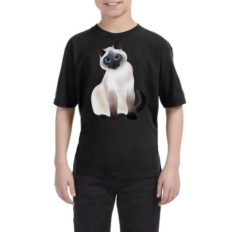 Siamese Cat With Blue Eyes Youth Tee | Artistshot