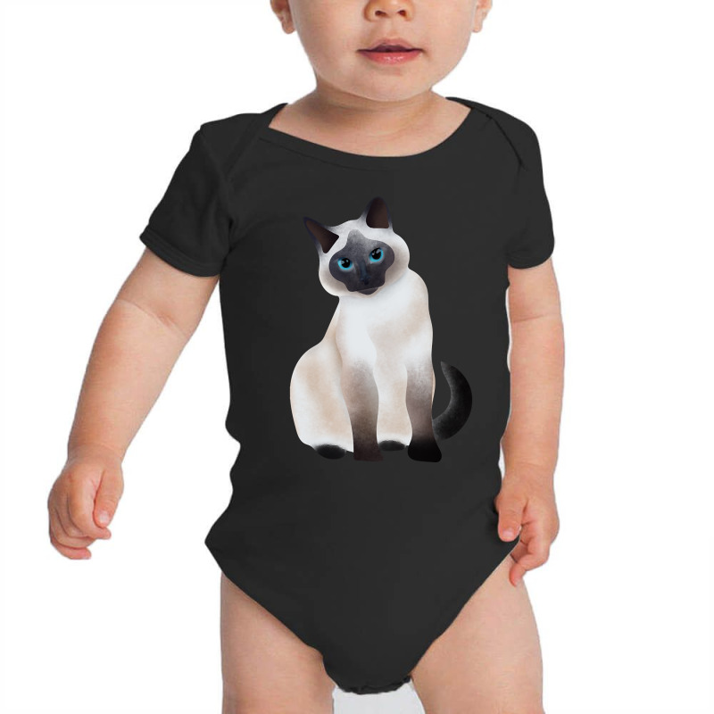 Siamese Cat With Blue Eyes Baby Bodysuit | Artistshot