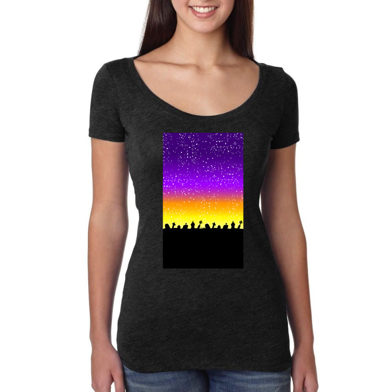 Sunset Over The Cemetery Women's Triblend Scoop T-shirt by Crowley Tidwell | Artistshot