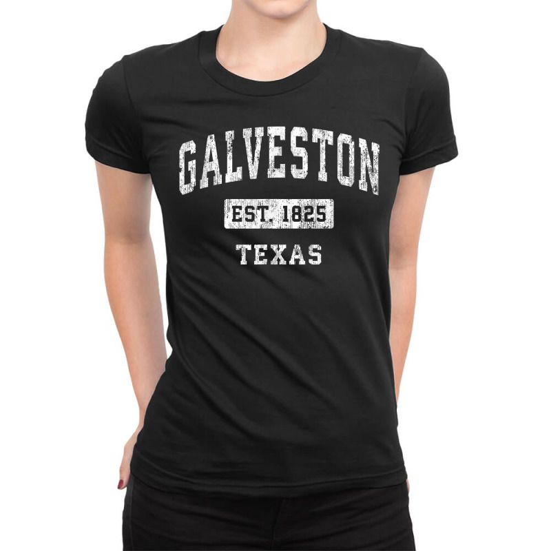 Galveston Texas Tx Vintage Established Sports Design T Shirt Ladies Fitted T-Shirt by mantewipuortog | Artistshot