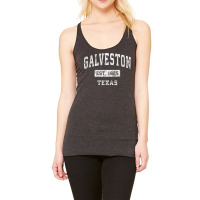 Galveston Texas Tx Vintage Established Sports Design T Shirt Racerback Tank | Artistshot