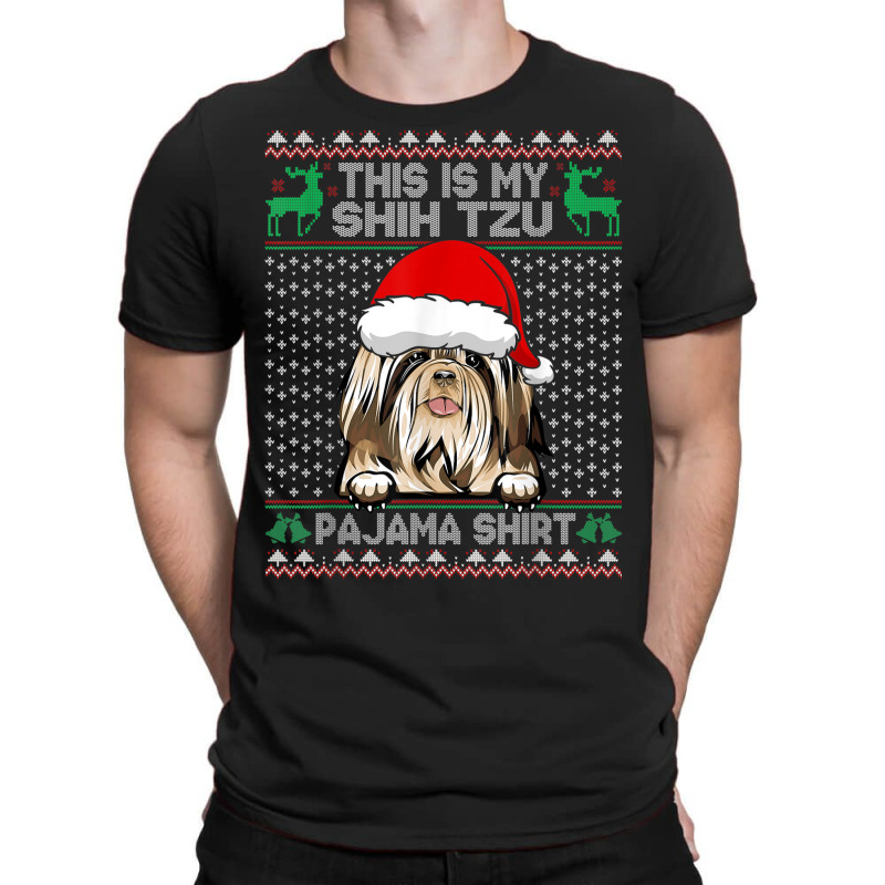 This Is My Christmas Pajama Shirt Shih Tzu Santa T-shirt | Artistshot