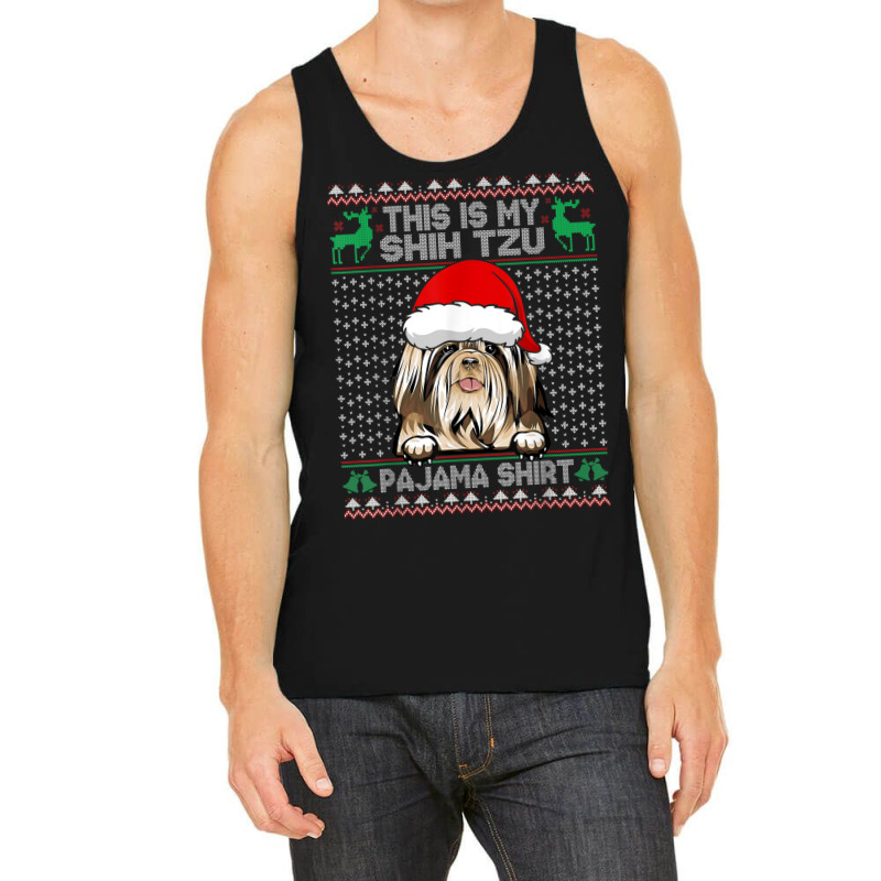 This Is My Christmas Pajama Shirt Shih Tzu Santa Tank Top | Artistshot