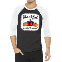 Vintage Plaid Pumpkin Fall Season Thanksgiving Autumn Lover 3/4 Sleeve Shirt | Artistshot