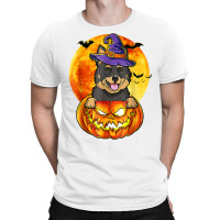 Australian Kelpie Witch Pumpkin Halloween Dog Lover Funny T Shirt T-shirt | Artistshot