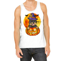 Australian Kelpie Witch Pumpkin Halloween Dog Lover Funny T Shirt Tank Top | Artistshot