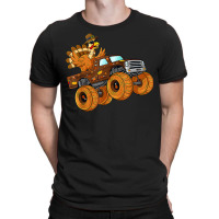 Thanksgiving Turkey Riding Monster Truck Boys Kids T-shirt | Artistshot