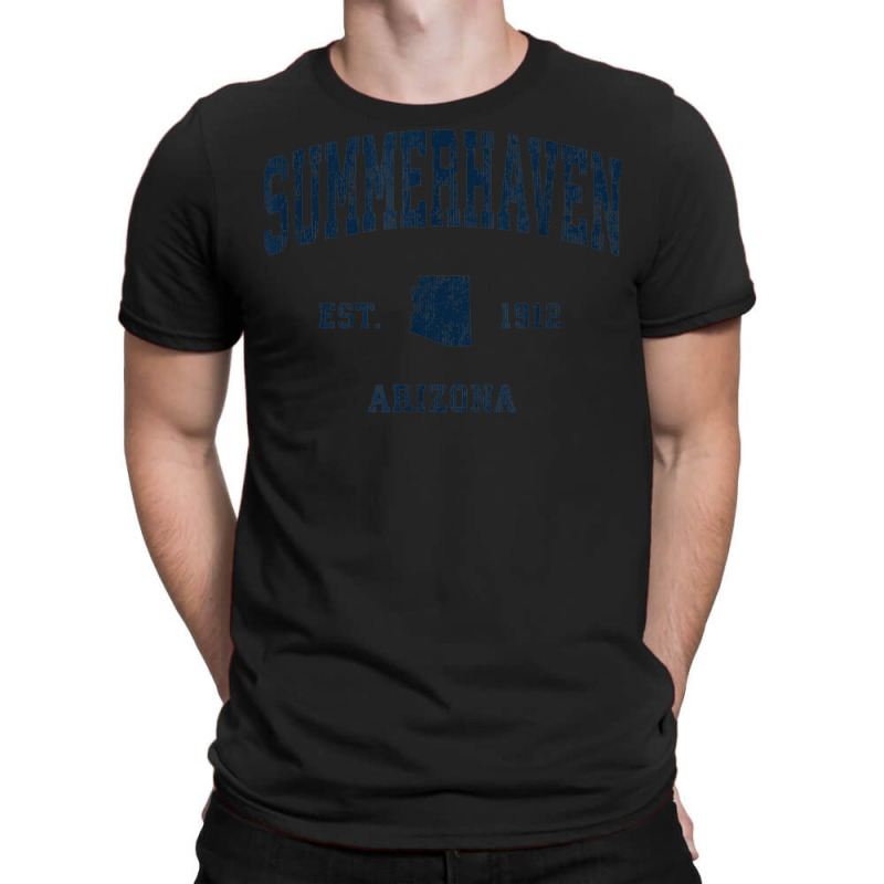 Summerhaven Arizona Az Vintage Athletic Navy Sports Design T-shirt | Artistshot