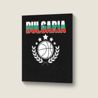 Bulgaria Basketball Fans Jersey Bulgarian Flag Sport Lovers T Shirt Portrait Canvas Print | Artistshot