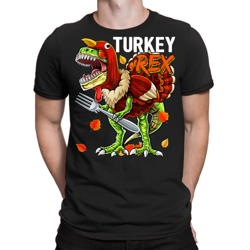 Thanksgiving T Rex Dinosaur Turkey Costume Kids Gift Boys T-shirt | Artistshot