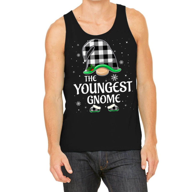 Youngest Gnome Buffalo Plaid Christmas Matching Family Group Tank Top | Artistshot