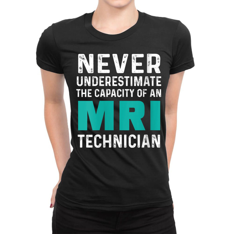 Womens Mri Technician Capacity Tech Technologist V Neck T Shirt Ladies Fitted T-Shirt by cm-arts | Artistshot