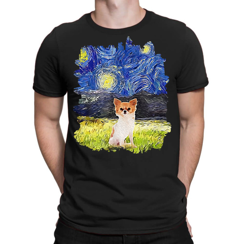 Starry Night Impressionist   Dog Art Chihuahua T-shirt | Artistshot