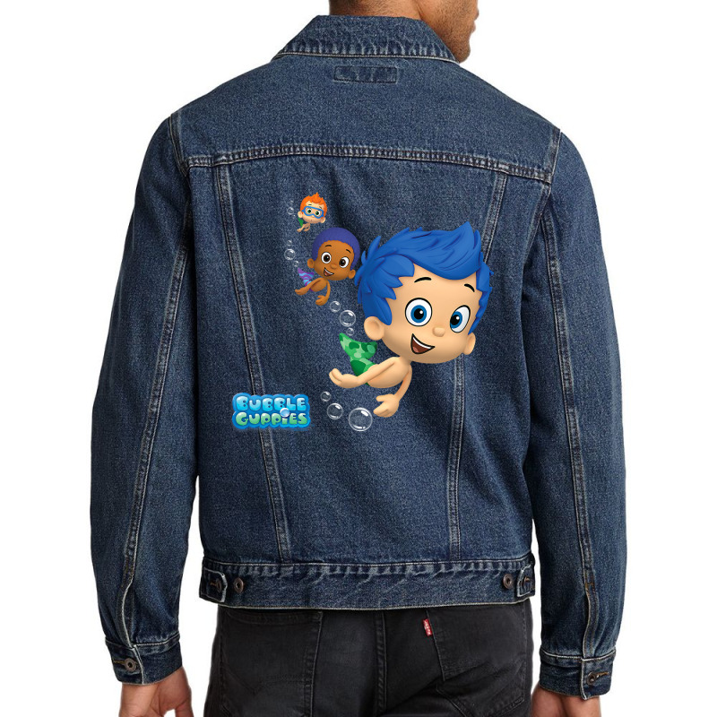 Bubble Guppies Gil, Goby And Nonny Men Denim Jacket | Artistshot