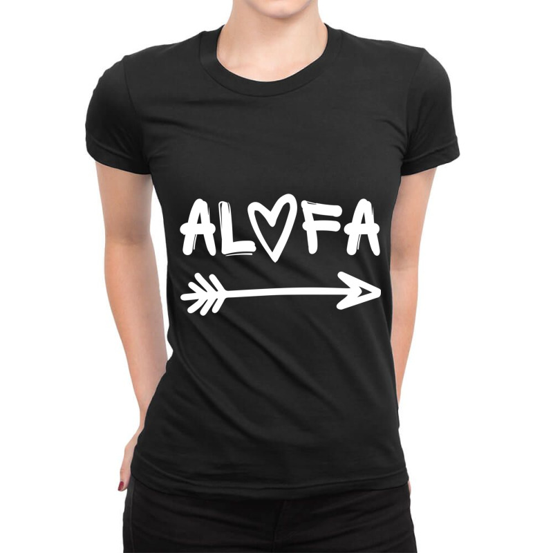 Alofa - Love In Samoan - Heart, Graffiti And Arrow Ladies Fitted T-Shirt by cm-arts | Artistshot