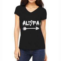 Alofa - Love In Samoan - Heart, Graffiti And Arrow Women's V-neck T-shirt | Artistshot