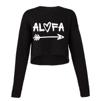 Alofa - Love In Samoan - Heart, Graffiti And Arrow Cropped Sweater | Artistshot