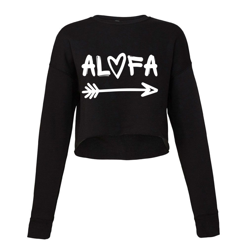 Alofa - Love In Samoan - Heart, Graffiti And Arrow Cropped Sweater by cm-arts | Artistshot