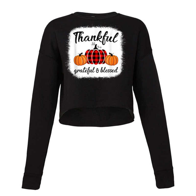 Vintage Plaid Pumpkin Fall Season Thanksgiving Autumn Lover Cropped Sweater by Skunk | Artistshot