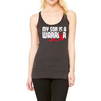 My Son Is A Warrior Sickle Cell Anemia Awareness Red Ribbon T Shirt Racerback Tank | Artistshot