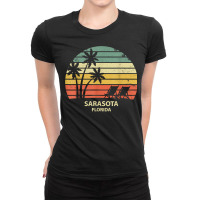 Vintage Florida Sarasota Beach T Shirt Cool Retro Tee Ladies Fitted T-shirt | Artistshot