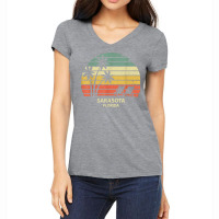 Vintage Florida Sarasota Beach T Shirt Cool Retro Tee Women's V-neck T-shirt | Artistshot