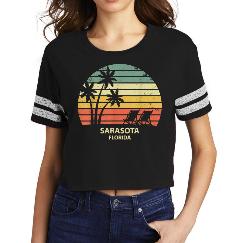 Vintage Florida Sarasota Beach T Shirt Cool Retro Tee Scorecard Crop Tee by cm-arts | Artistshot