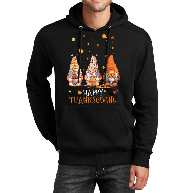 Three Gnomes Happy Thanksgiving Autumn Fall Pumpkin Spice Unisex Hoodie | Artistshot