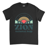 Retro Style Utah Zion National Park Classic T-shirt | Artistshot