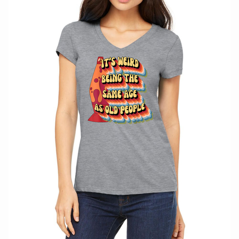 Cute Retro Hippie 70s Lava Lamp Boomer Millenial Pride T Shirt Women's V-Neck T-Shirt by cm-arts | Artistshot