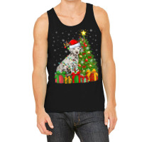 Xmas Holiday Lights Santa Dalmatian Dog Christmas Tree Tank Top | Artistshot