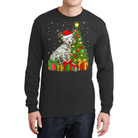 Xmas Holiday Lights Santa Dalmatian Dog Christmas Tree Long Sleeve Shirts | Artistshot