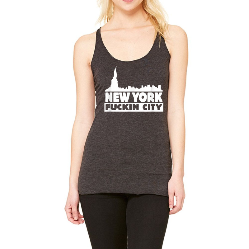 New York Fuckin City Skyline T Shirt Racerback Tank by cm-arts | Artistshot