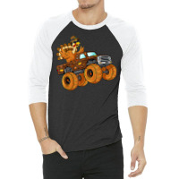 Thanksgiving Turkey Riding Monster Truck Boys Kids 3/4 Sleeve Shirt | Artistshot